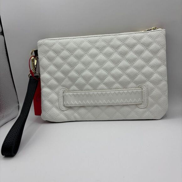 NEW Sprayground SharkMouth Pochette Leveled UP Split Quilt Shark Clutch - Picture 3 of 11